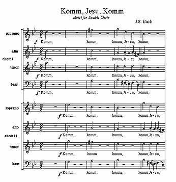 Beginning of Komm, Jesu, Komm