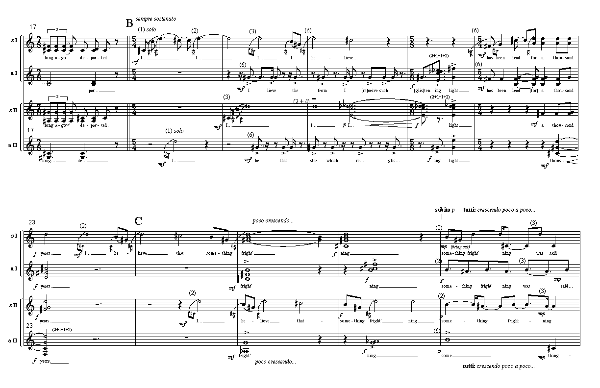 Page 2 of Lament for Double Choir