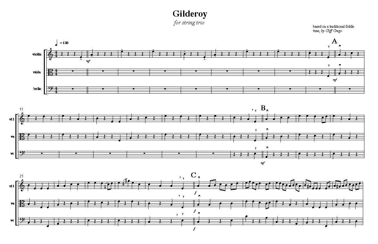 Page 1 of the Gilderoy Trio