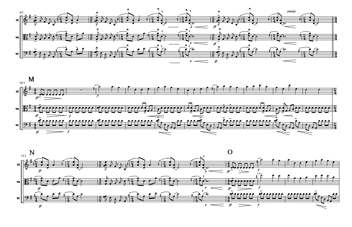 Page 4 of Killiecranky for string trio