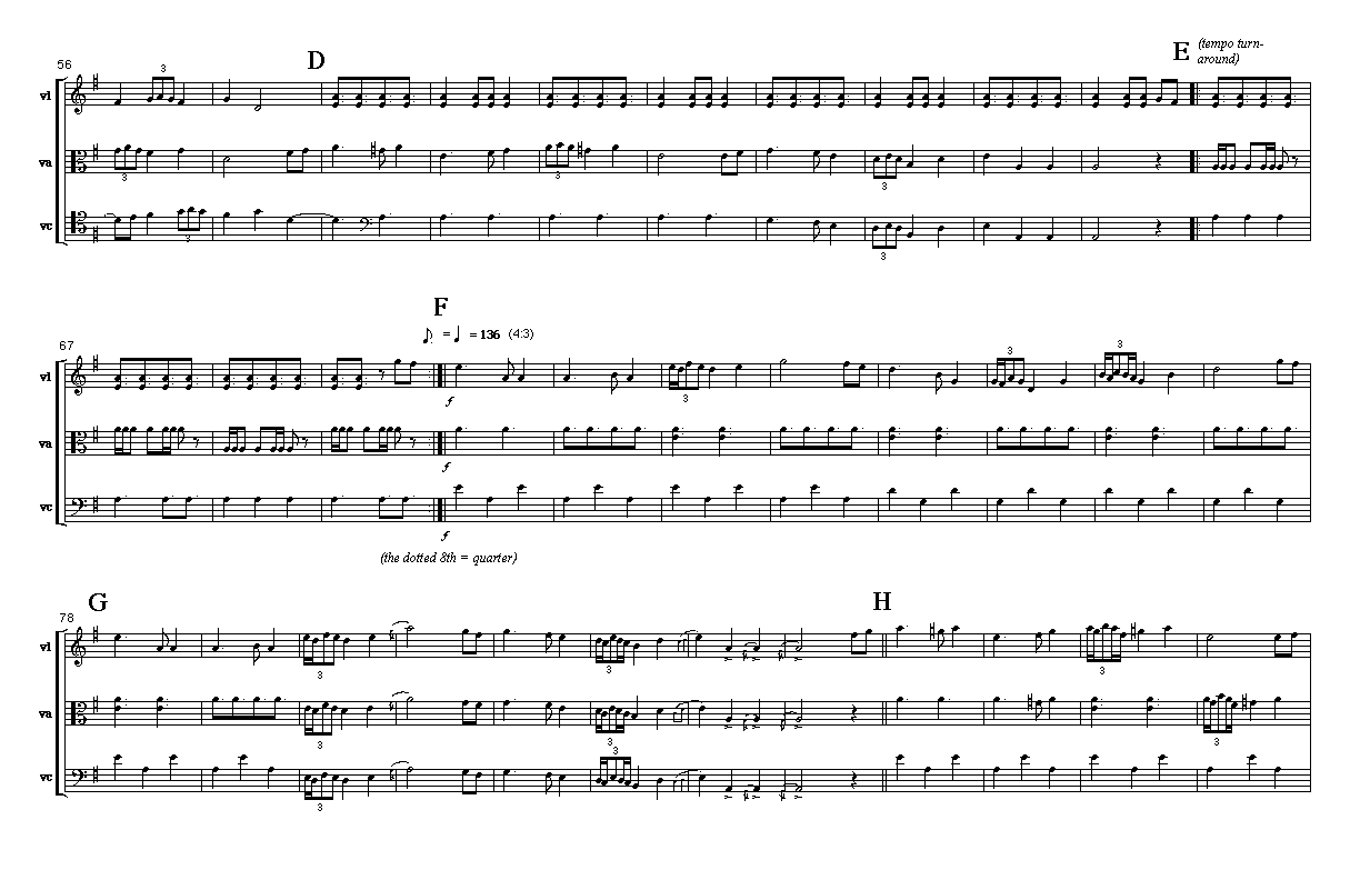 Page 2 of The Wild Hills for String Trio