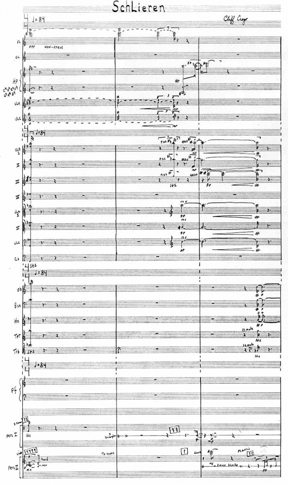 Page 1 of Schlieren for Chamber Orchestra