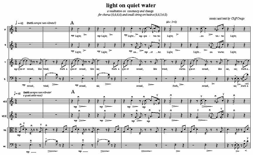 Page 1 Quiet Water for Choir and Strings