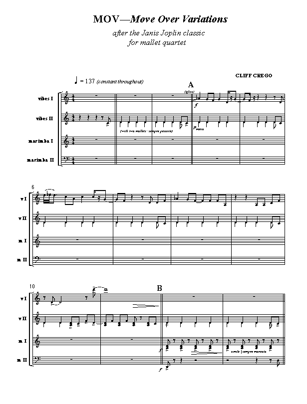 Page 1 of MOV | for mallet quartet