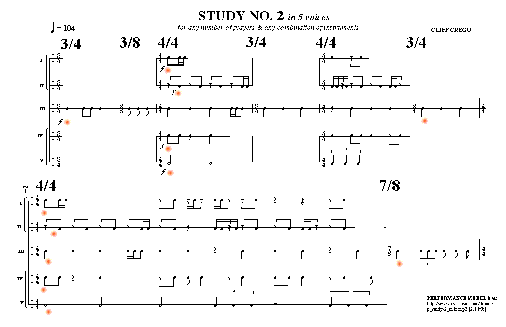 Page 1 STUDY NO. 2 | for 5 voices