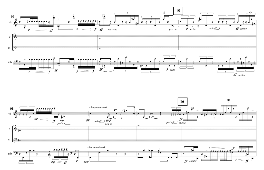 Page 13 TIMELINE | for vibraphone & marimba