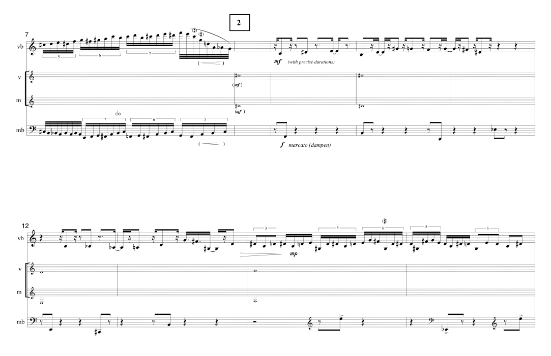 Page 2 TIMELINE | for vibraphone & marimba