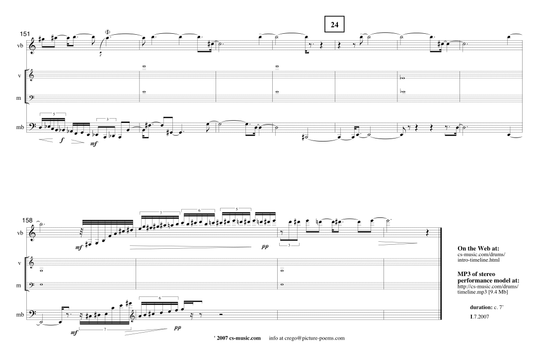 Page 19 TIMELINE | for vibraphone & marimba