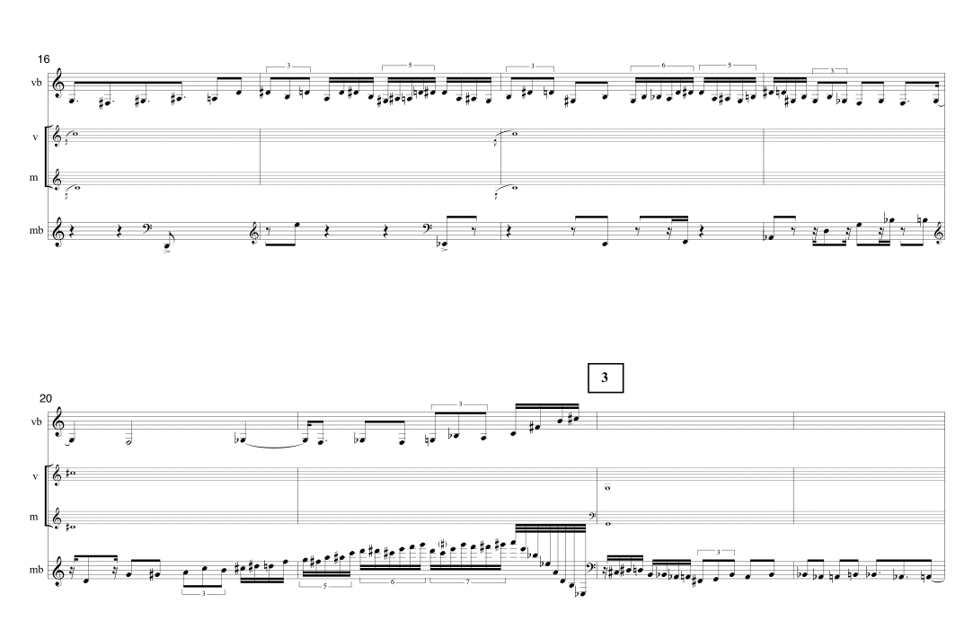 Page 3 TIMELINE | for vibraphone & marimba