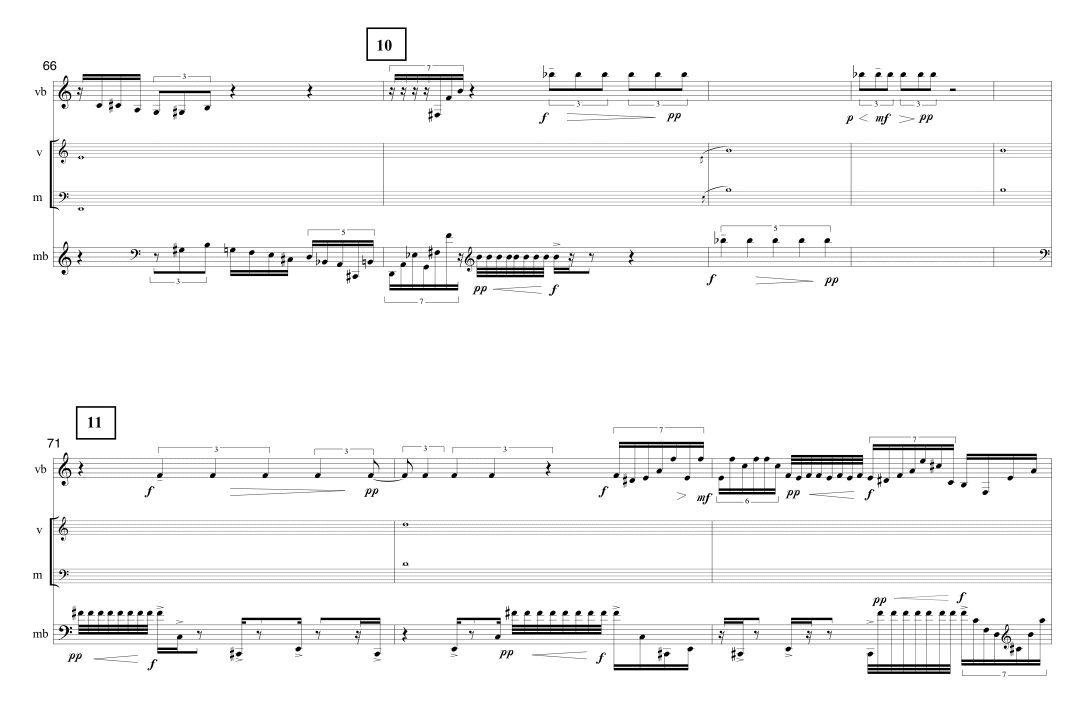 Page 9 TIMELINE | for vibraphone & marimba