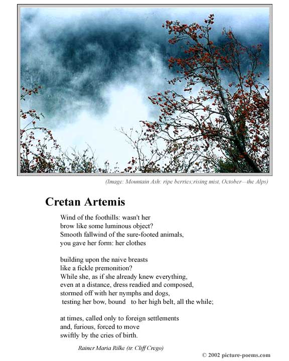 Picture/Poem Poster: Cretan Artemis