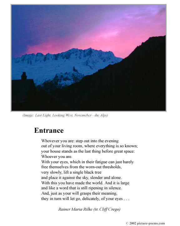 Picture/Poem Poster: Entrance