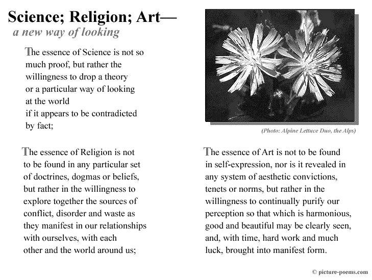 Picture/Poem Poster: Essence