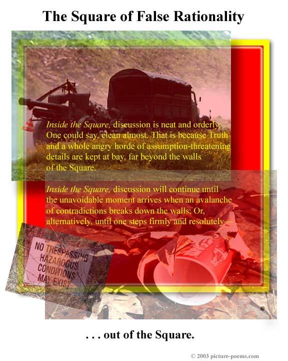 Picture/Poem Poster:  Square of False Rationality