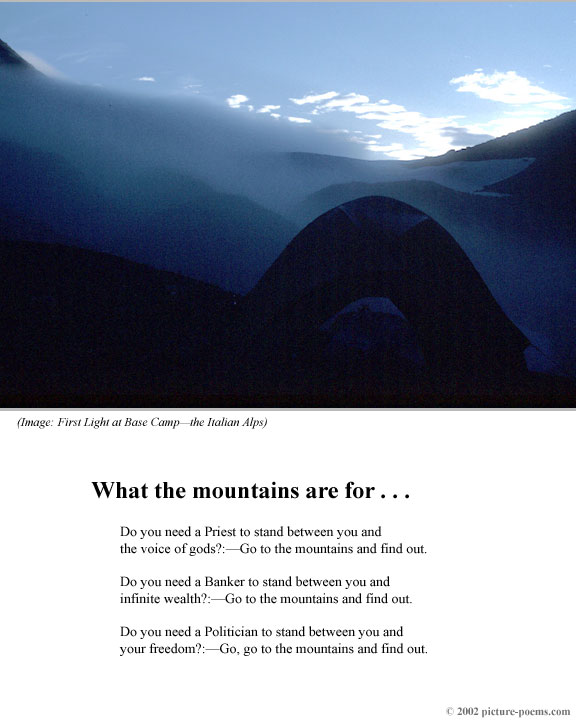 Picture/Poem Poster: First Light