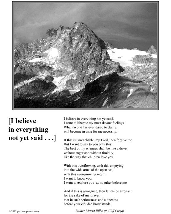 Picture/Poem Poster: I believe . . .