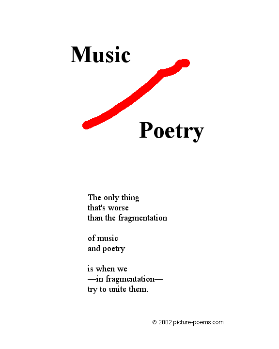 Picture/Poem Poster: Music / Poetry