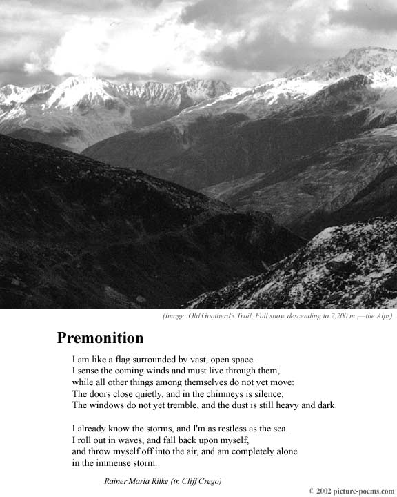 Picture/Poem Poster: Premonition