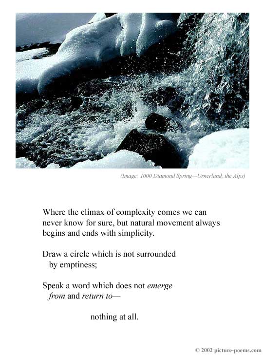 Picture/Poem Poster: Simplicity Spring