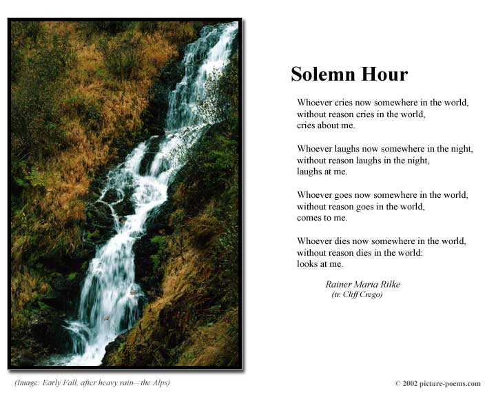 Poster: Solemn Hour (Rilke tr. Crego)