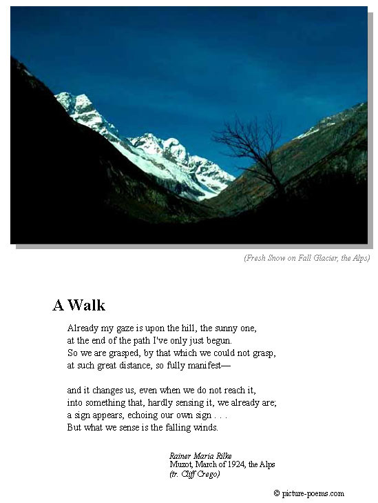 Fresh Snow on Fall Glacier, the Alps