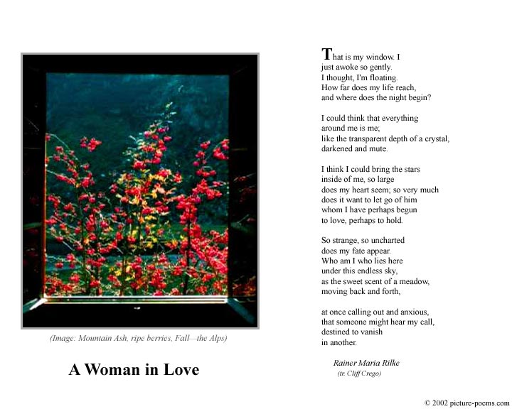 Picture/Poem Poster: A Woman in Love