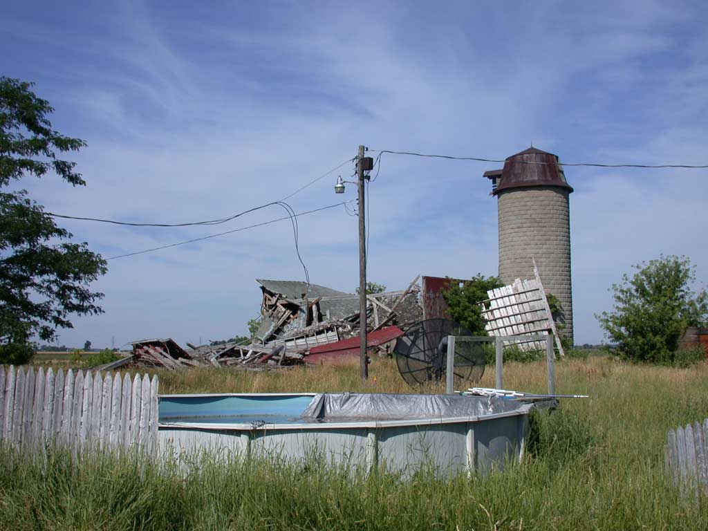 derelict farm, sea of soy