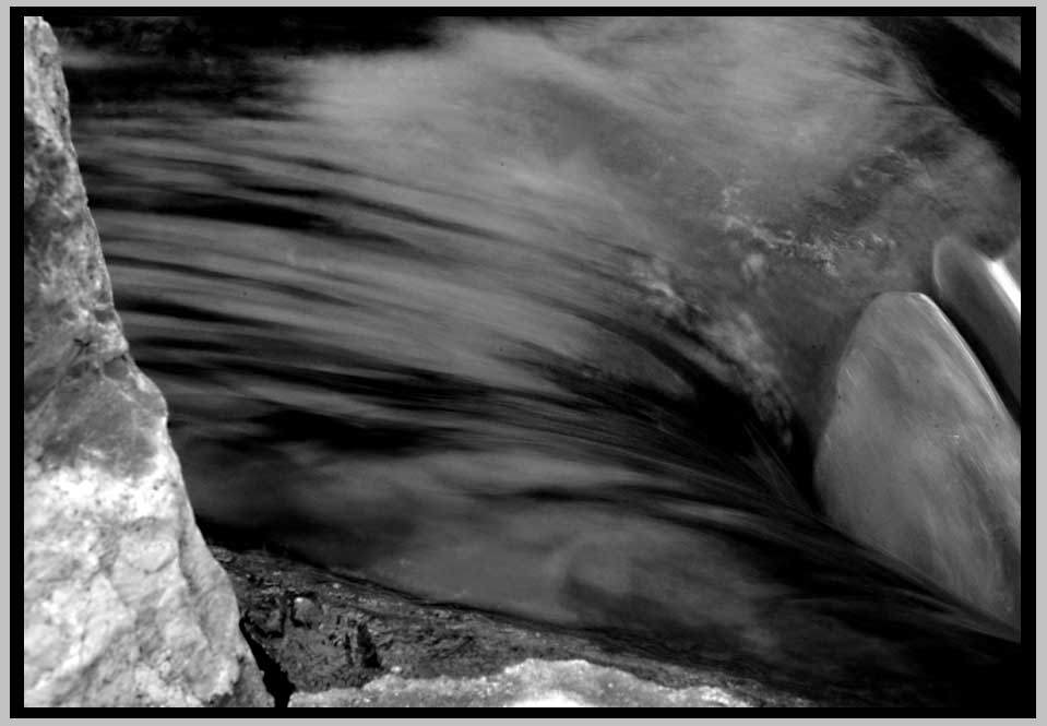 sharp rock, smooth falls