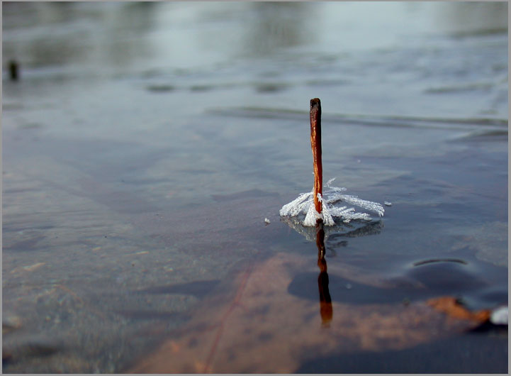 frozen tarn, looking west