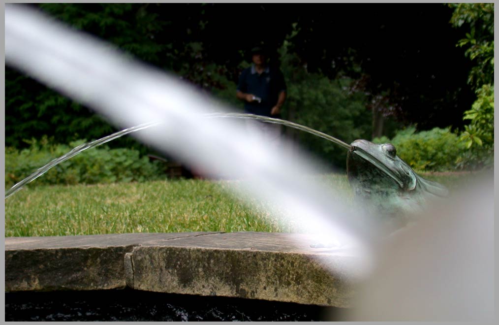 through the fountain