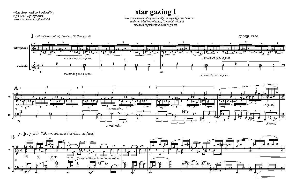 Page 1 of Star Gazing I: vibes/marimba