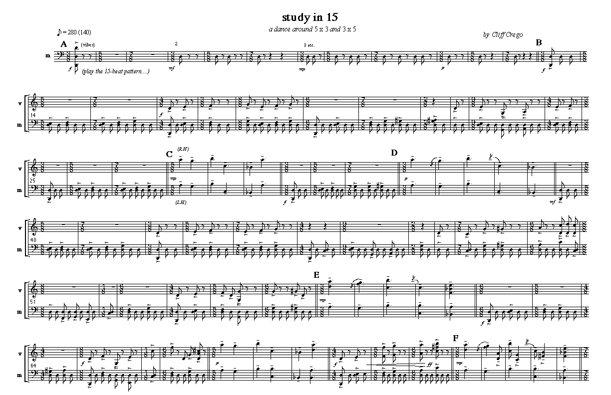 Page 1 of Study in 15: vibes/marimba