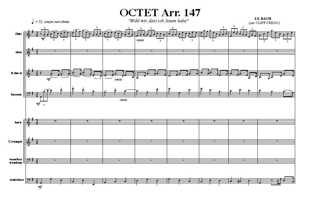 Page 1 OCTET | arr. BACH 147