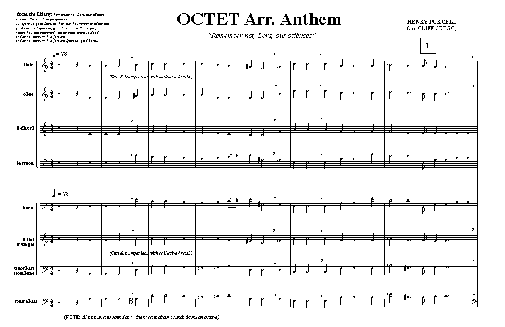 Page 1 OCTET | arr. PURCELL 2