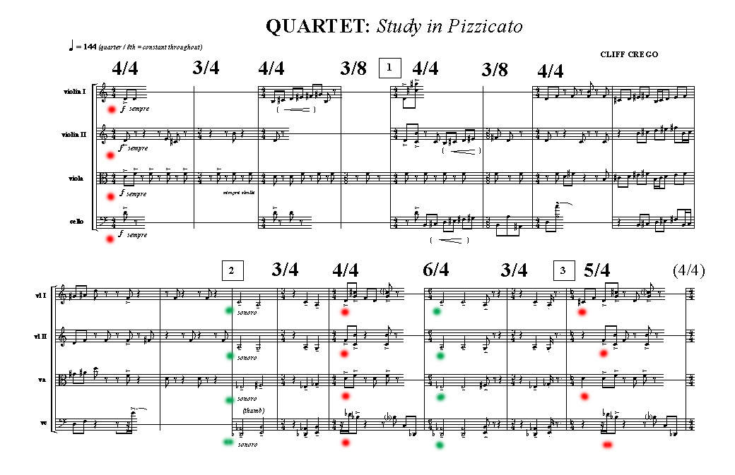 Page 1 QUARTET | Study in Pizzicato