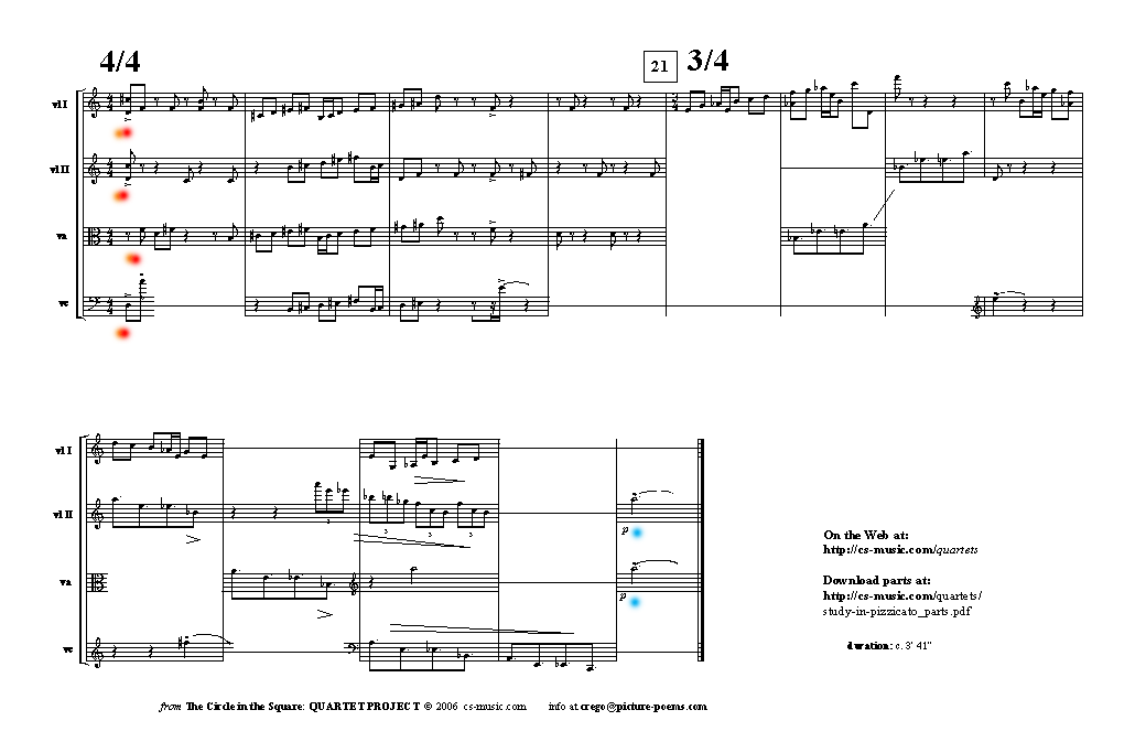 Page 10 QUARTET | Study in Pizzicato