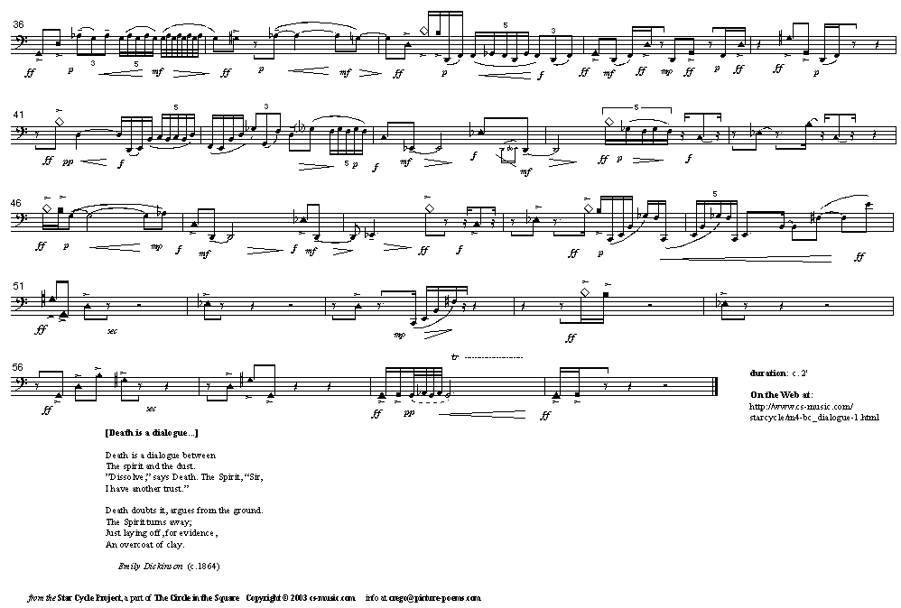 Page 2 of m4—for bass clarinet: frame III