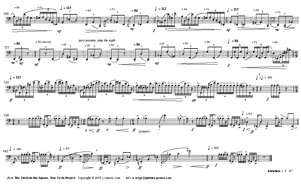 Page 3 of m4—for bass clarinet: frame IV