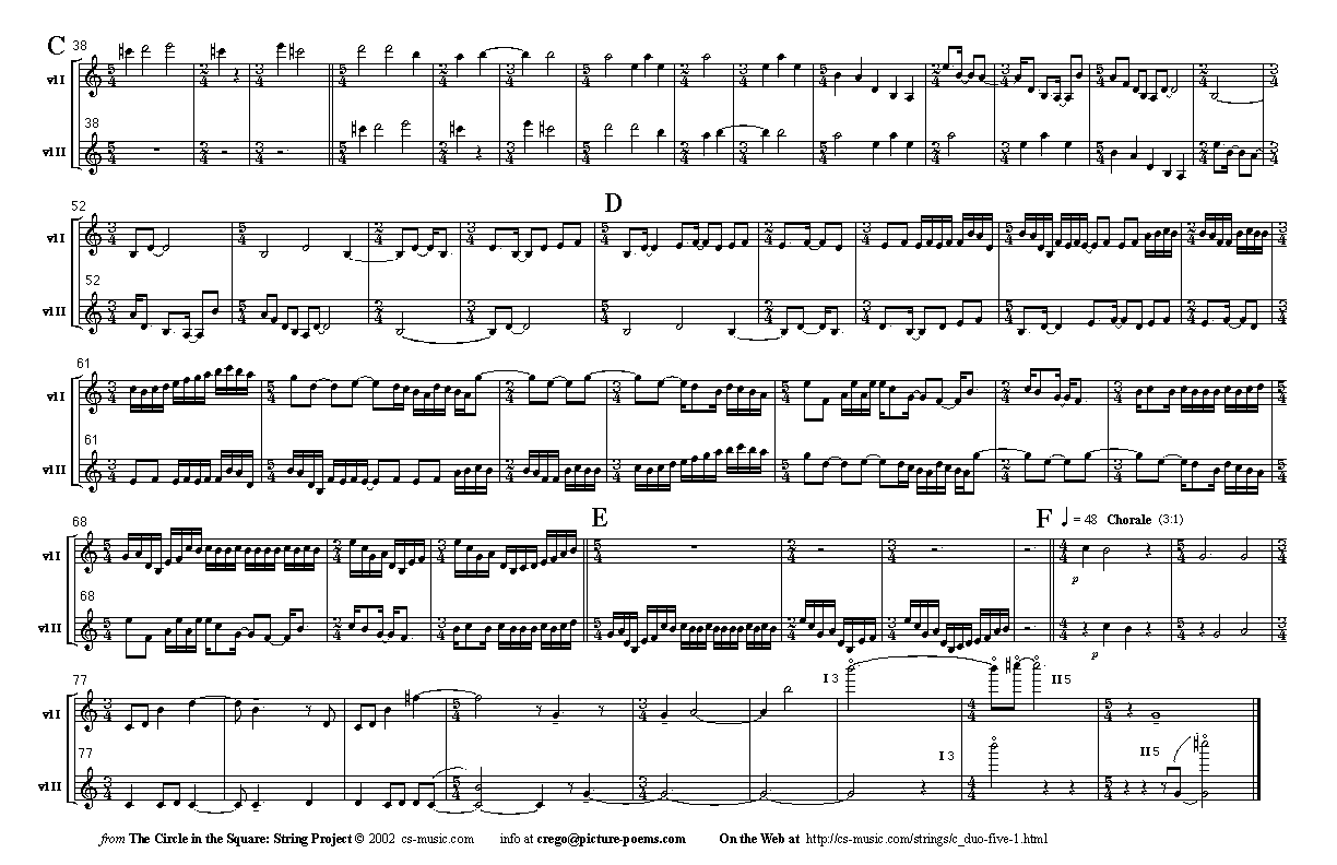 Page 2 of Cheltenham Duos V: for two violins