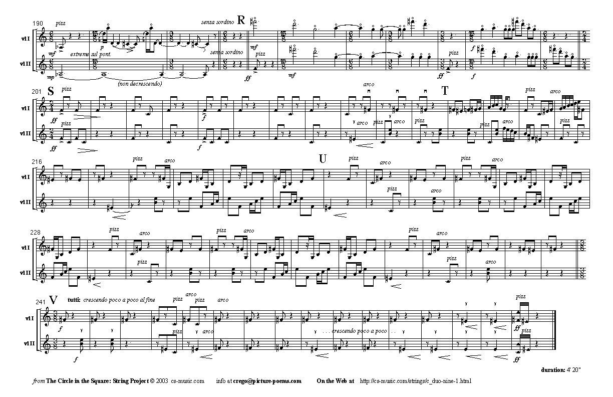 Page 4 of  Cheltenham Double Duo IX: for four violins