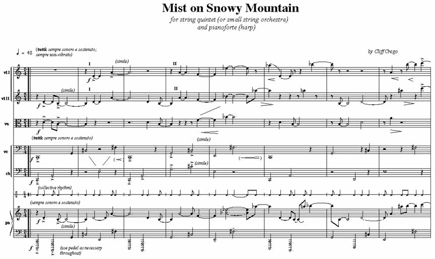 Page 1 of Snowy Mountain (St. Quintet + Pn)