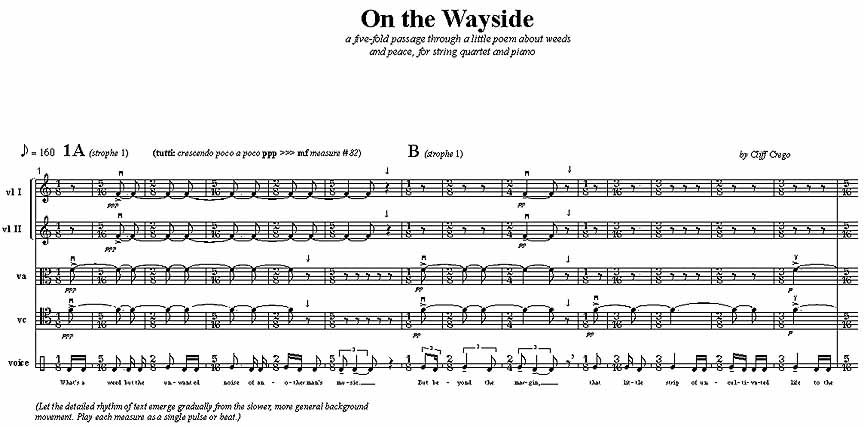 Page 1 of On the Wayside for Piano Quintet