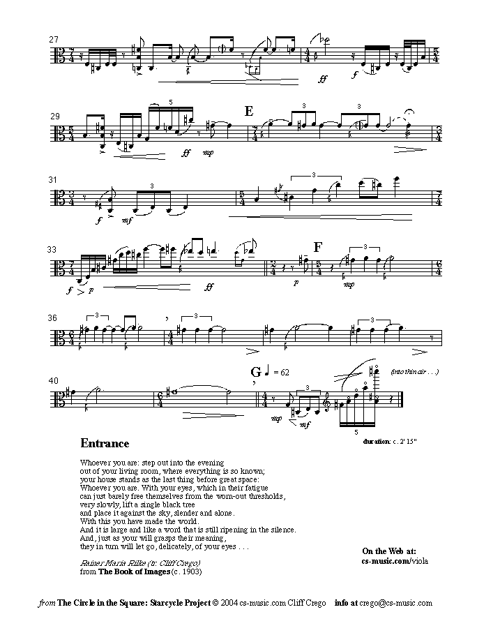 Page 2 m | frame I | for viola solo