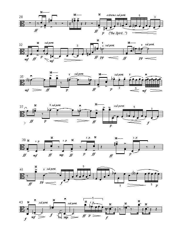 Page 1 of m: frame II: for viola solo