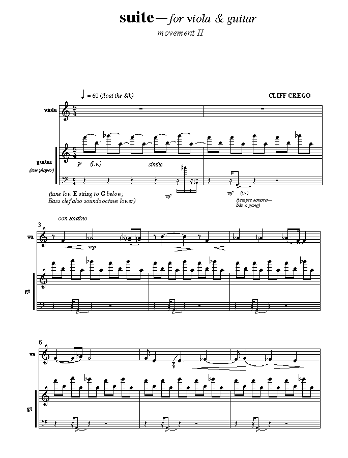 Page 1 of Suite | II | viola & guitar