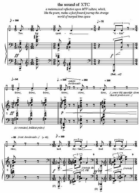 Page 1 of XTC: Piano Score